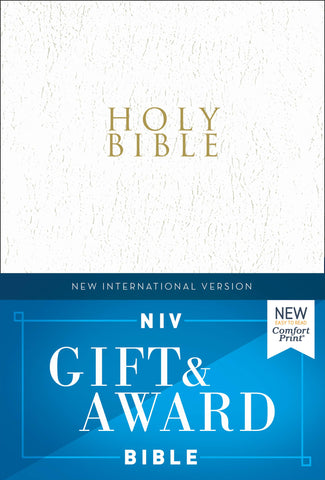 NIV Gift & Award Bible (Comfort Print, Leather-Look, White)