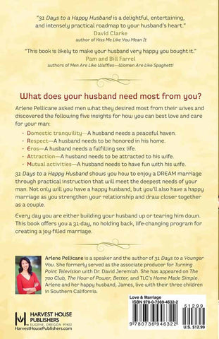 31 Days to a Happy Husband : What a Man Needs Most from His Wife (SALE ITEM)