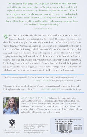 The Ministry of Ordinary Places: Waking Up to God's Goodness Around You (Paperback)