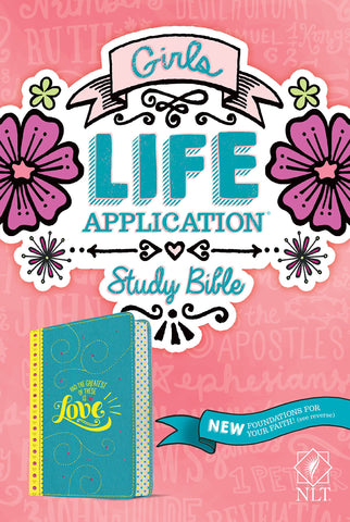 NLT Girls Life Application Study Bible (Imitation Leather, Teal/Yellow)