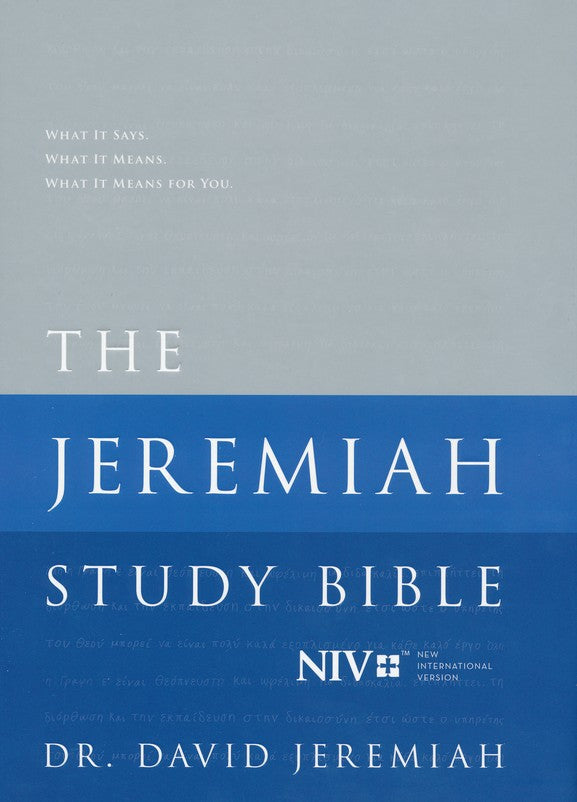 NIV The Jeremiah Study Bible (Jacketed Hardcover)