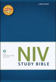 NIV Large Print Study Bible (Hardcover)