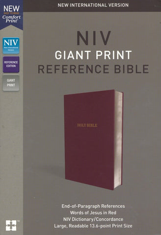NIV, Reference Bible, Giant Print Burgundy