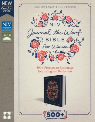 NIV Comfort Print Journal the Word Bible for Women, Cloth over Board, Navy