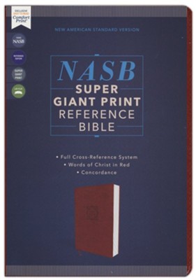 NASB Super Giant Print Reference Bible Brown