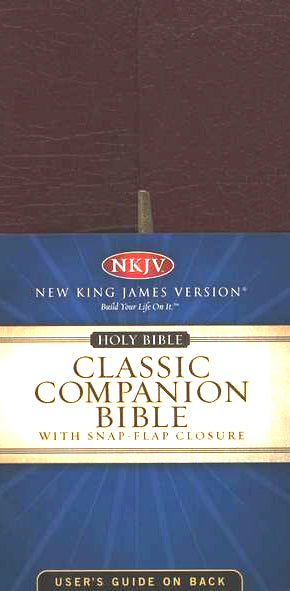 NKJV Classic Compact Bible, Bonded Leather with snap, Burgundy