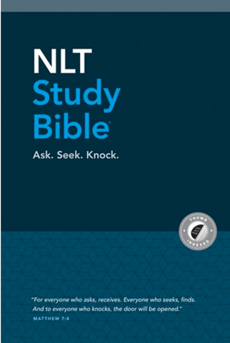 NLT Study Bible (Hardcover, Indexed, Blue Fabric)