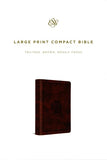 ESV Large Print Compact Bible (TruTone, Brown, Mosaic Cross Design)