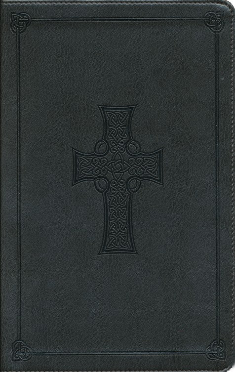 ESV Thinline Charcoal With Celtic Cross Design