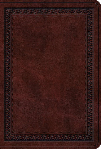 ESV Value Large Print Compact Bible (TruTone, Mahogany, Border Design)