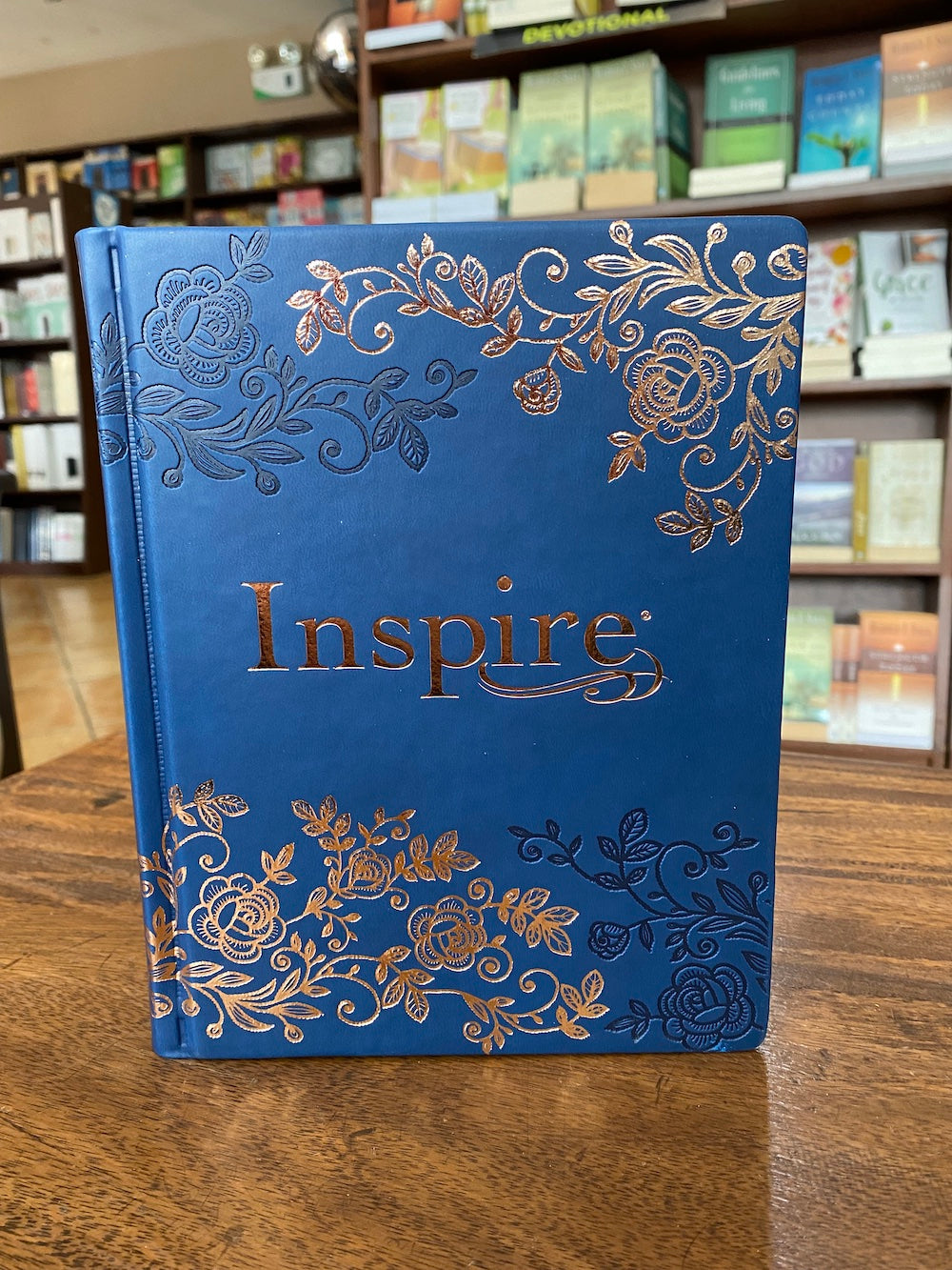 NLT Inspire Bible  (Hardcover LeatherLike, Navy)
