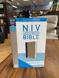 NIV Thinline Bible (Hardcover, Cloth-over-Board, Blue/Tan)