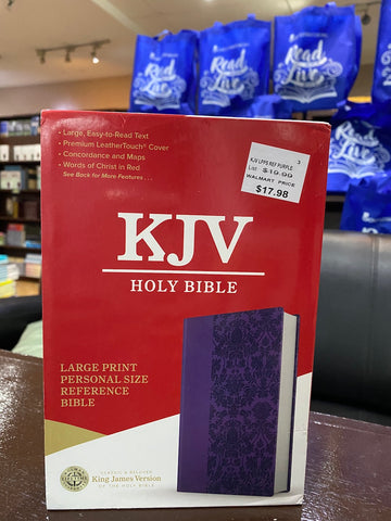 KJV Large Print Personal Size Reference Bible Purple Leathertouch Red Letter