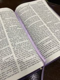 KJV Large Print Personal Size Reference Bible Purple Leathertouch Red Letter