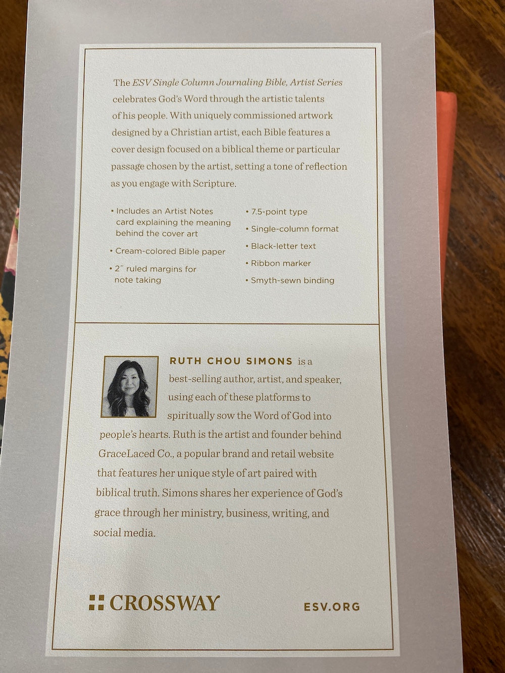 ESV Single Column Journaling Bible, Artist Series (Ruth Chou Simons, Be Transformed)