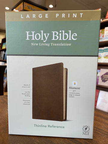 NLT Thinline Reference Bible, Filament Enabled Edition Brown