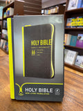 NLT Zips Bible (Paperback, Black/Yellow)