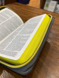 NLT Zips Bible (Paperback, Black/Yellow)