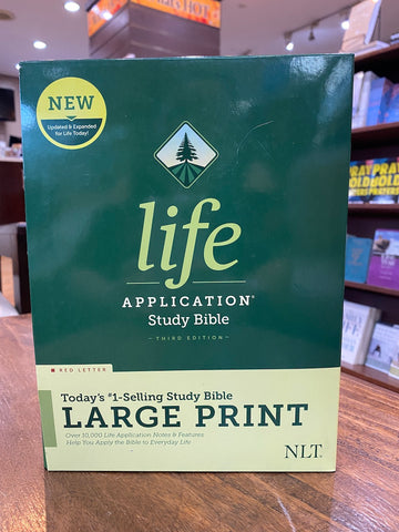 NLT Life Application Large-Print Study Bible, Third Edition--hardcover, red letter