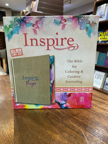 NLT Inspire Prayer Bible--soft leather-look, metallic gold over hardcover