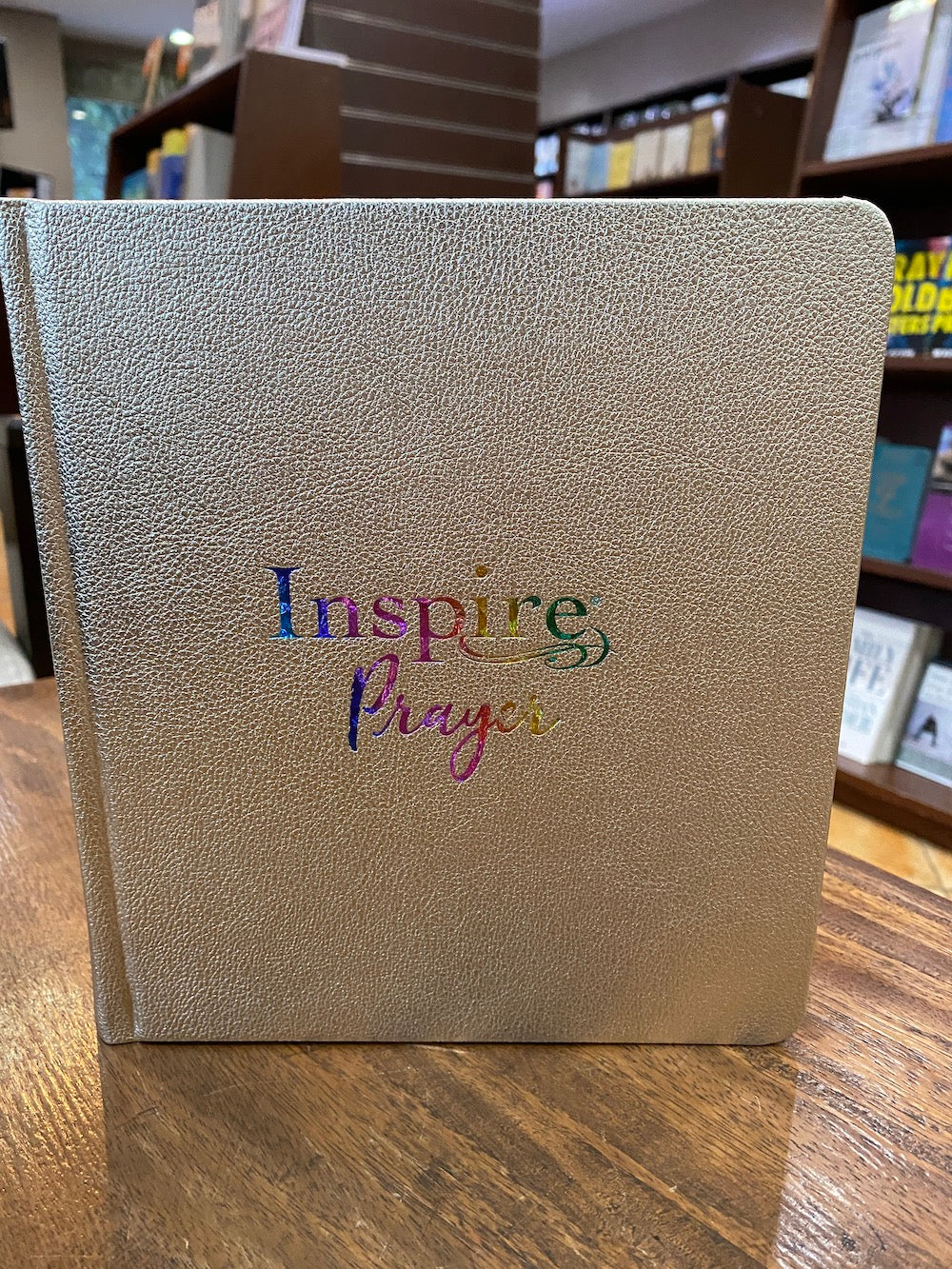 NLT Inspire Prayer Bible--soft leather-look, metallic gold over (Hardcover)