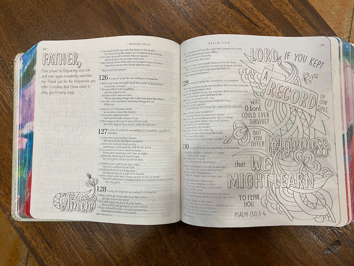 NLT Inspire Prayer Bible--soft leather-look, metallic gold over (Hardcover)