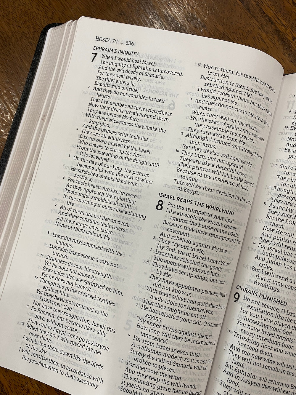 NASB Large-Print Thinline Bible, Red Letter Edition--bonded leather, black