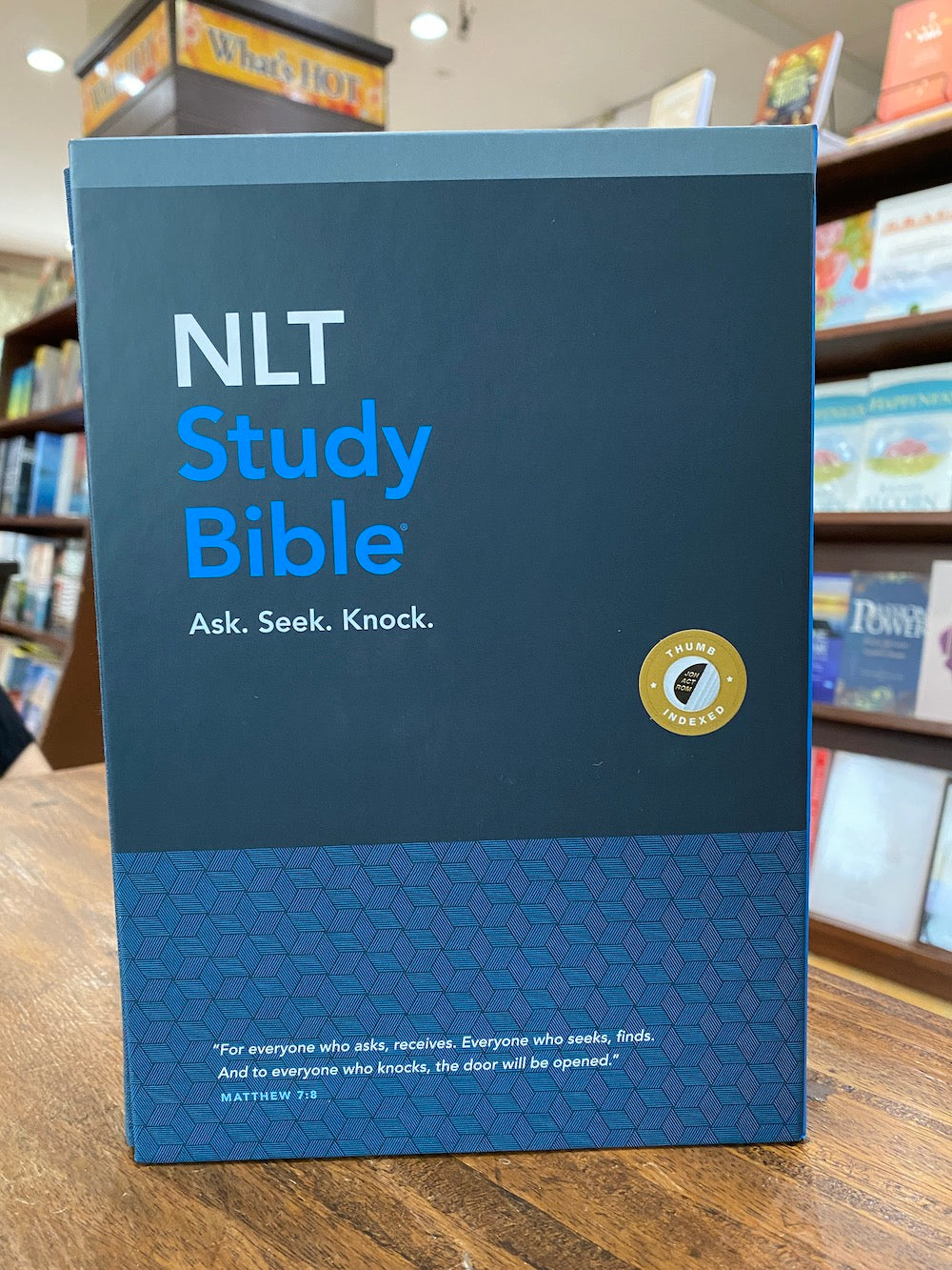NLT Study Bible (Hardcover, Indexed, Blue Fabric)