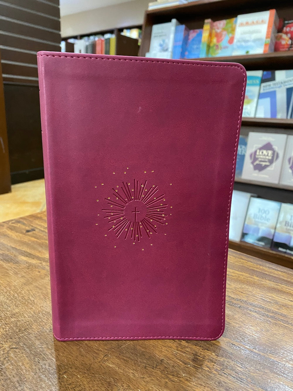 NLT Personal-Size Giant-Print Bible, Filament Enabled Edition--soft leather-look, aurora cranberry