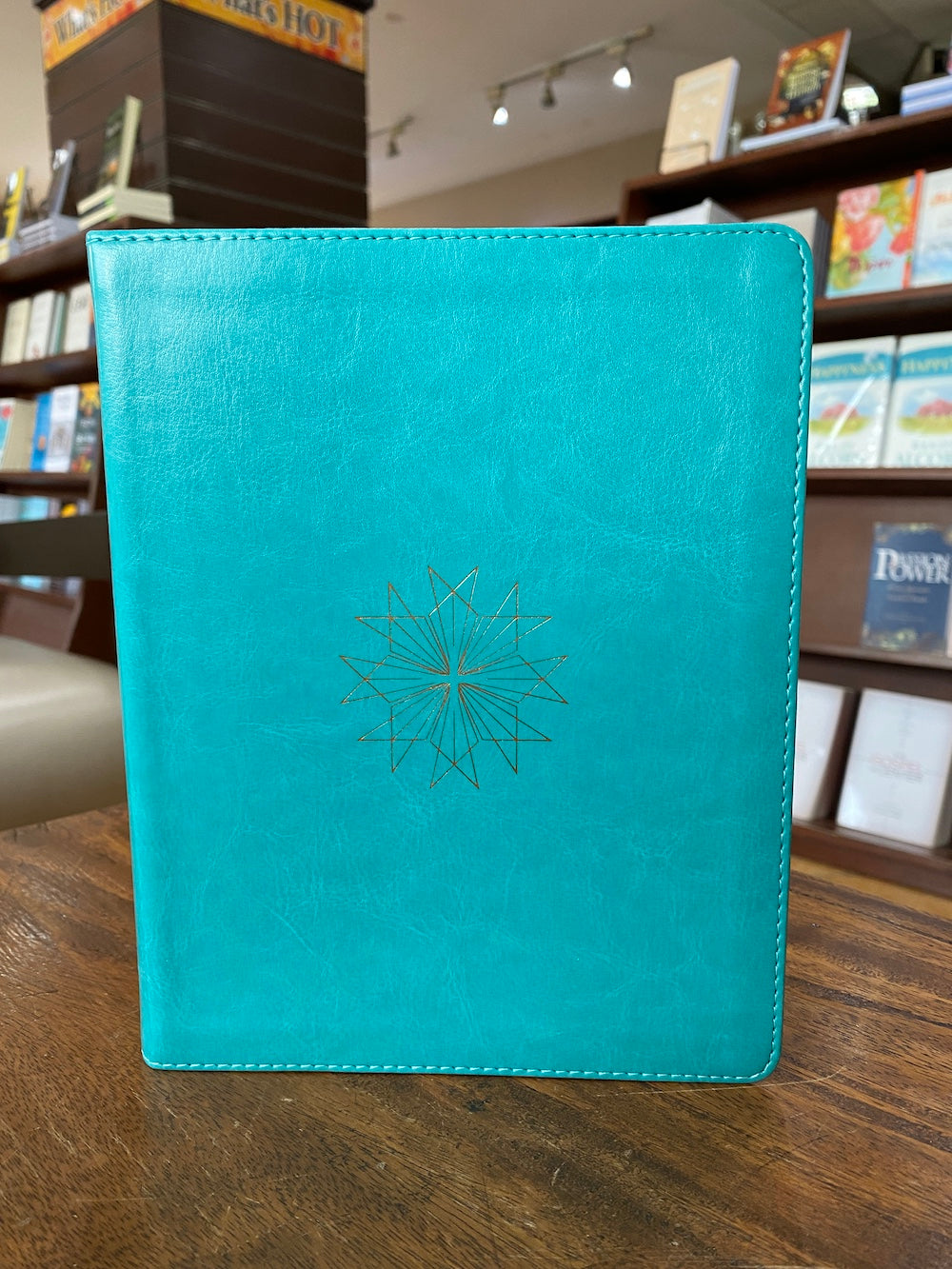 ESV Single Column Journaling Bible (TruTone, Teal, Resplendent Cross Design), soft imitation leather