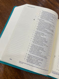 ESV Single Column Journaling Bible (TruTone, Teal, Resplendent Cross Design), soft imitation leather