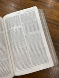 ESV Compact Bible--soft leather-look, stone with branch design