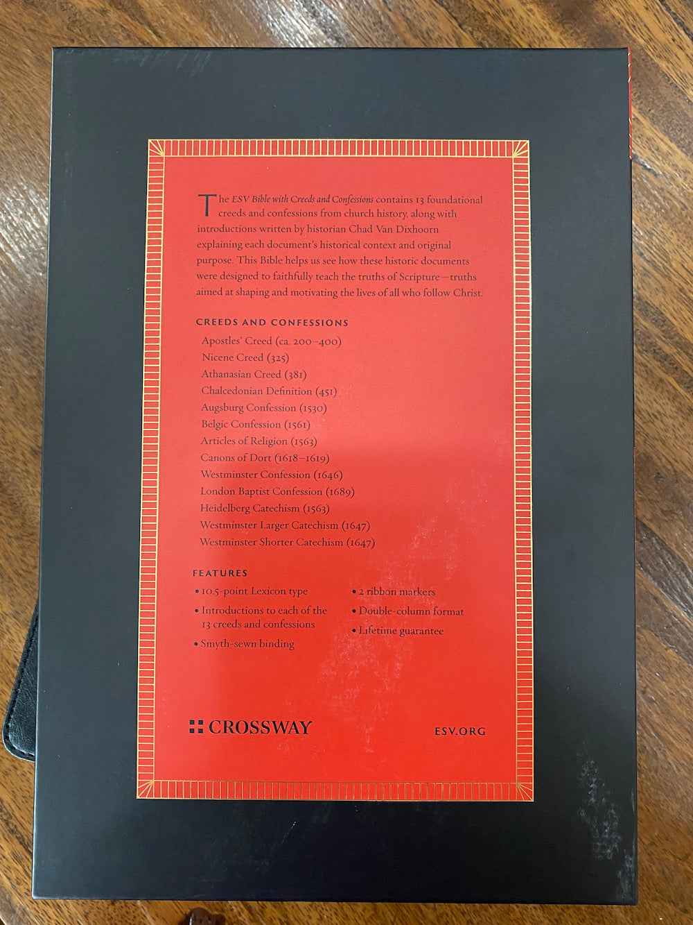 ESV Bible with Creeds and Confessions--soft leather-look, black