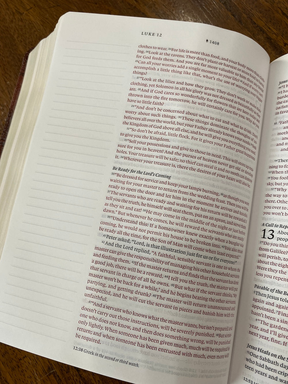 NLT Wide Margin Bible, Filament Enabled Edition--soft leather-look, dark brown