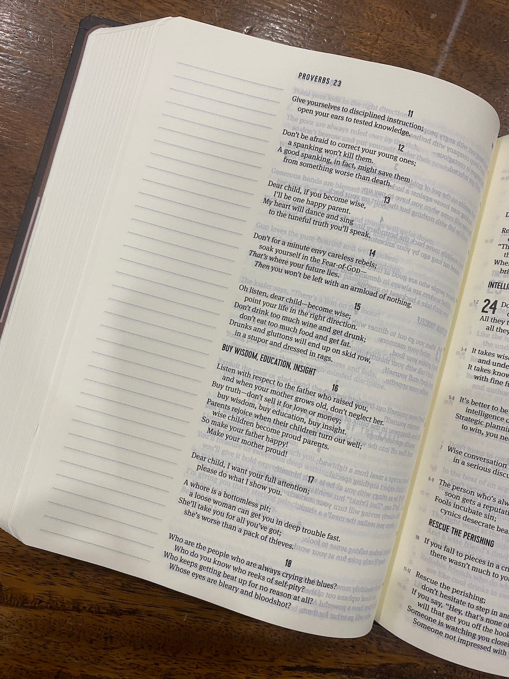 The Message Scribe Bible (Hardcover, Dark Walnut): Featuring The Message by Eugene H. Peterson