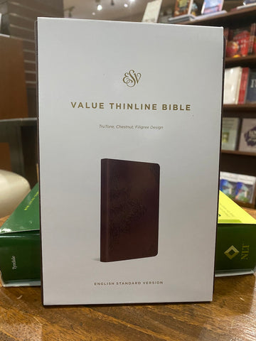 ESV Value Thinline Bible (TruTone, Chestnut, Filigree Design)