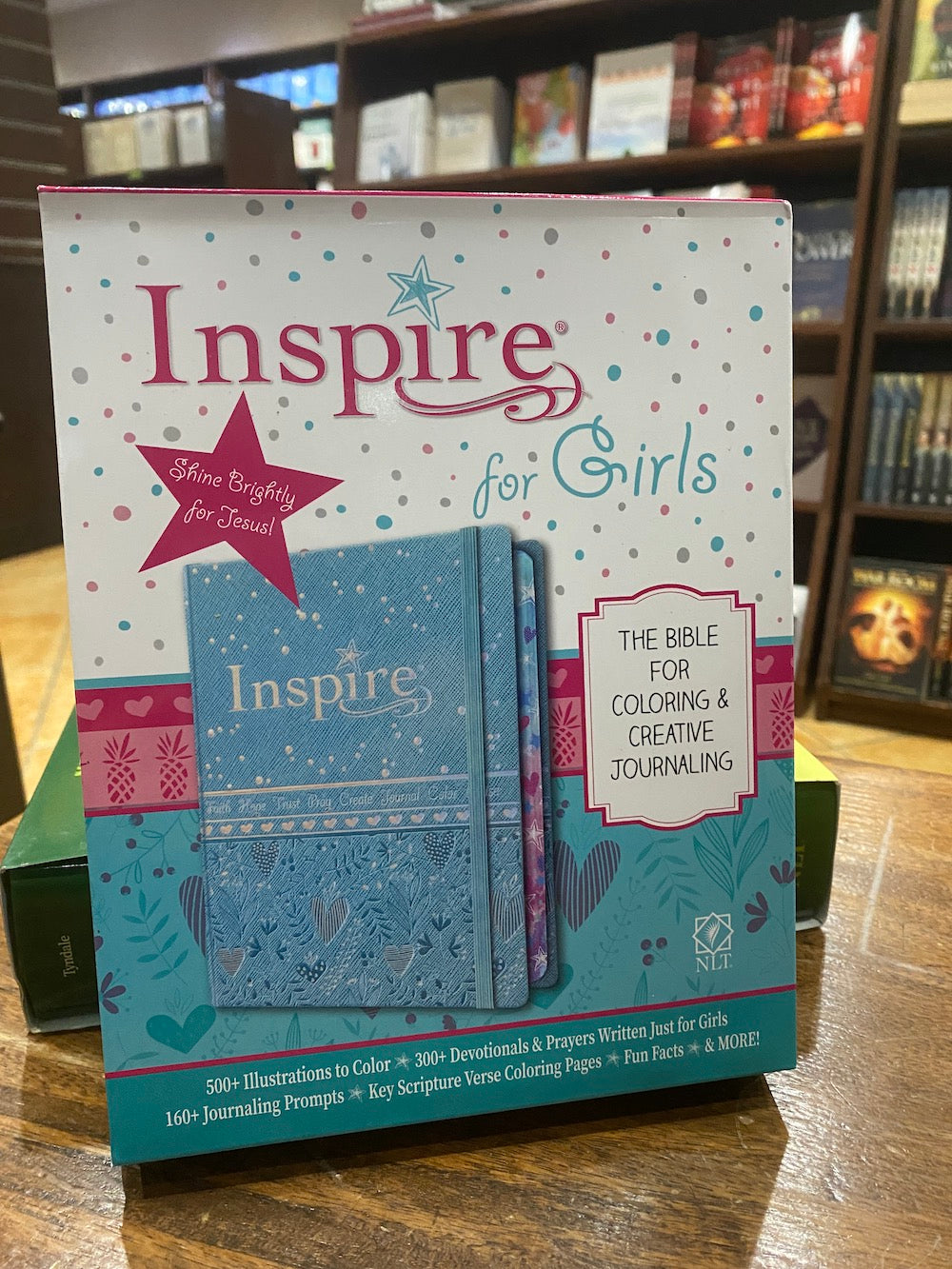 NLT Inspire Bible for Girls (Hardcover LeatherLike, Metallic Blue)