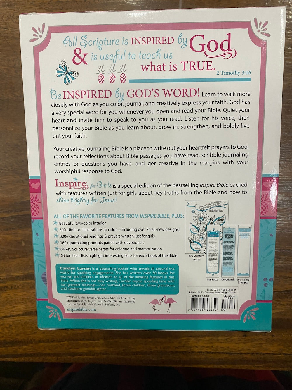 NLT Inspire Bible for Girls (Hardcover LeatherLike, Metallic Blue)