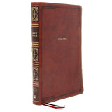 KJV Giant-Print Thinline Bible, Comfort Print--soft leather-look, brown (red letter)