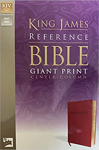 KJV Giant Print Reference Bible Burgundy Leathersoft