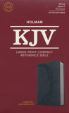 KJV Large Print Compact Reference Bible, Charcoal LeatherTouch