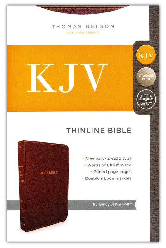 KJV, Thinline Bible Burgundy, Red Letter Edition