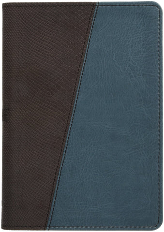 The Message Compact Leather-Look, Brown/Teal Python