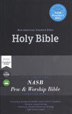 NASB Comfort Print Pew and Worship Bible--hardcover black