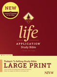 NIV Life Application Large-Print Study Bible, Third Edition Red Letter