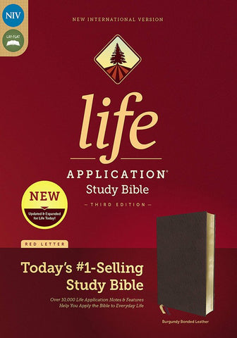 NIV Life Application Study Bible, Third Edition--bonded leather, burgundy