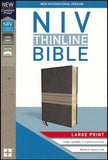 NIV Thinline Bible Large Print (Leathersoft, Brown/Tan)