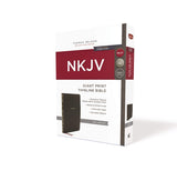 NKJV Giant-Print Thinline Bible, Comfort Print--soft leather-look, black (red letter)