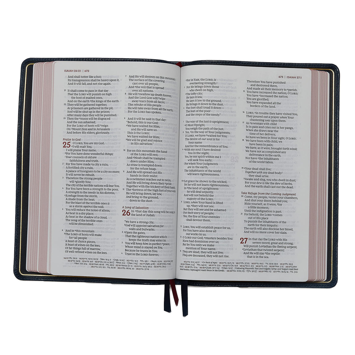 NKJV Thinline Reference Bible Large Print Leathersoft Brown Red Letter Comfort Print