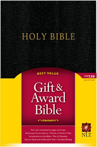 NLT Gift & Award Bible (Imitation Leather, Black)
